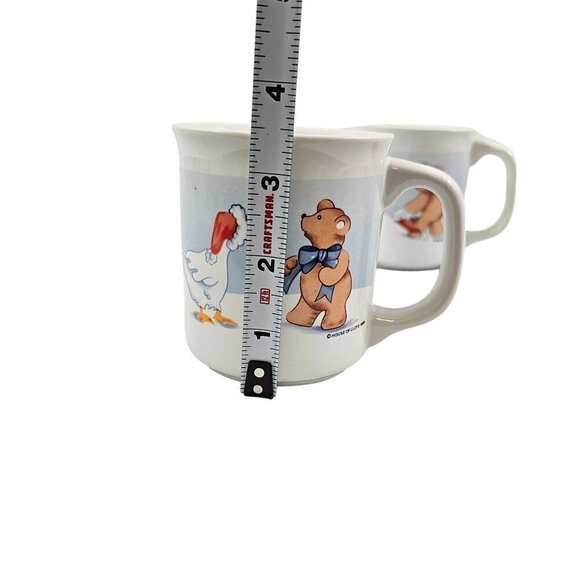 House of Lloyd Goose Bearies Teddy Bear & Goose  in the Snow Ceramic Cup Mugs - Picture 7 of 15